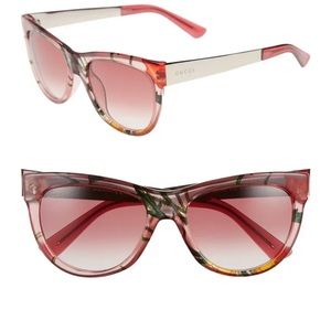 Gucci Flora Pink Cat Eye Sunglasses Gradient Lens,  Cloth, Bag Luxury Designer